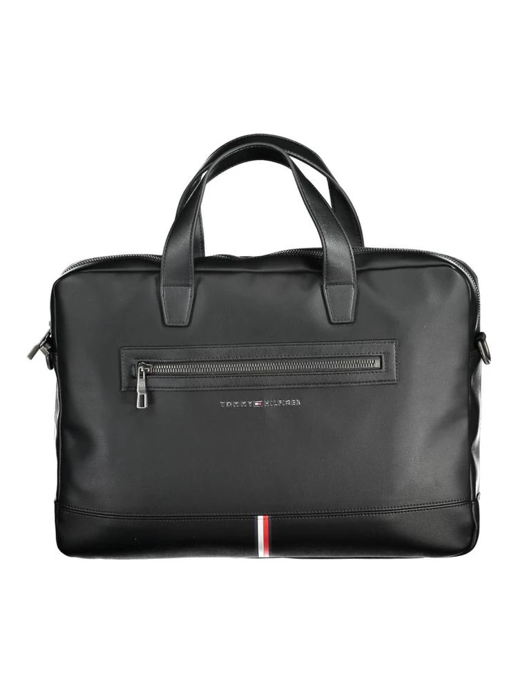 Black Polyurethane Men's Briefcase