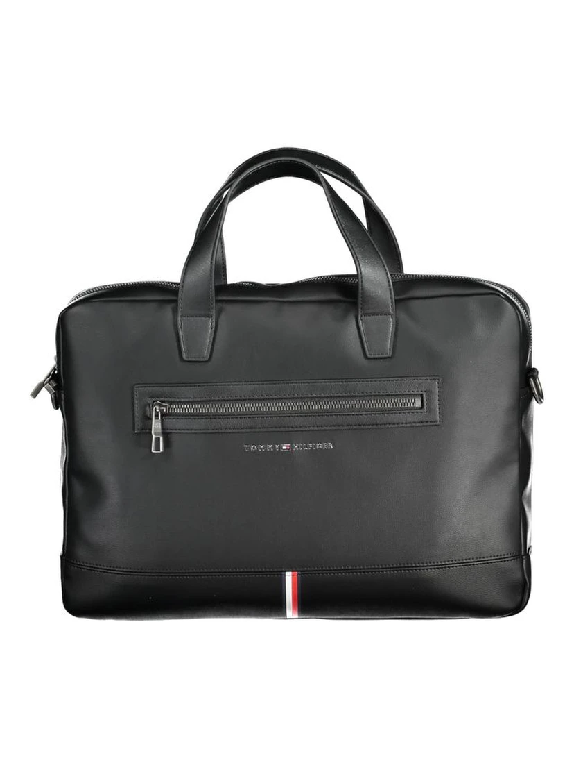 Black Polyurethane Men's Briefcase