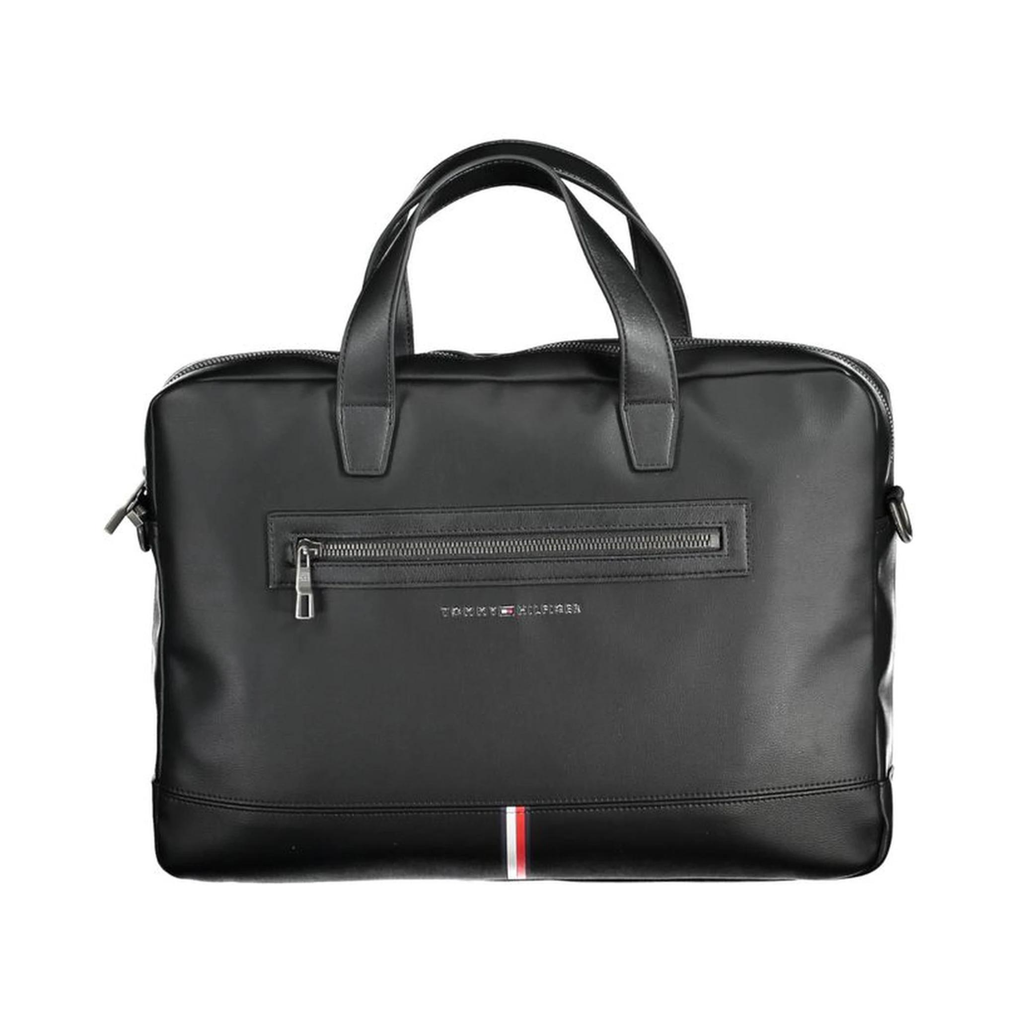 Black Polyurethane Men's Briefcase