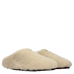 Beige Fur Slippers