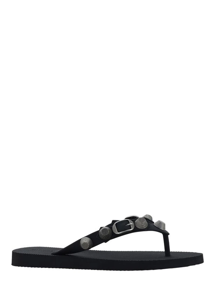 Black Polyurethane Flip-Flop Sandals alternative