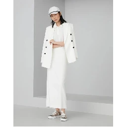 White Cotton Blazer