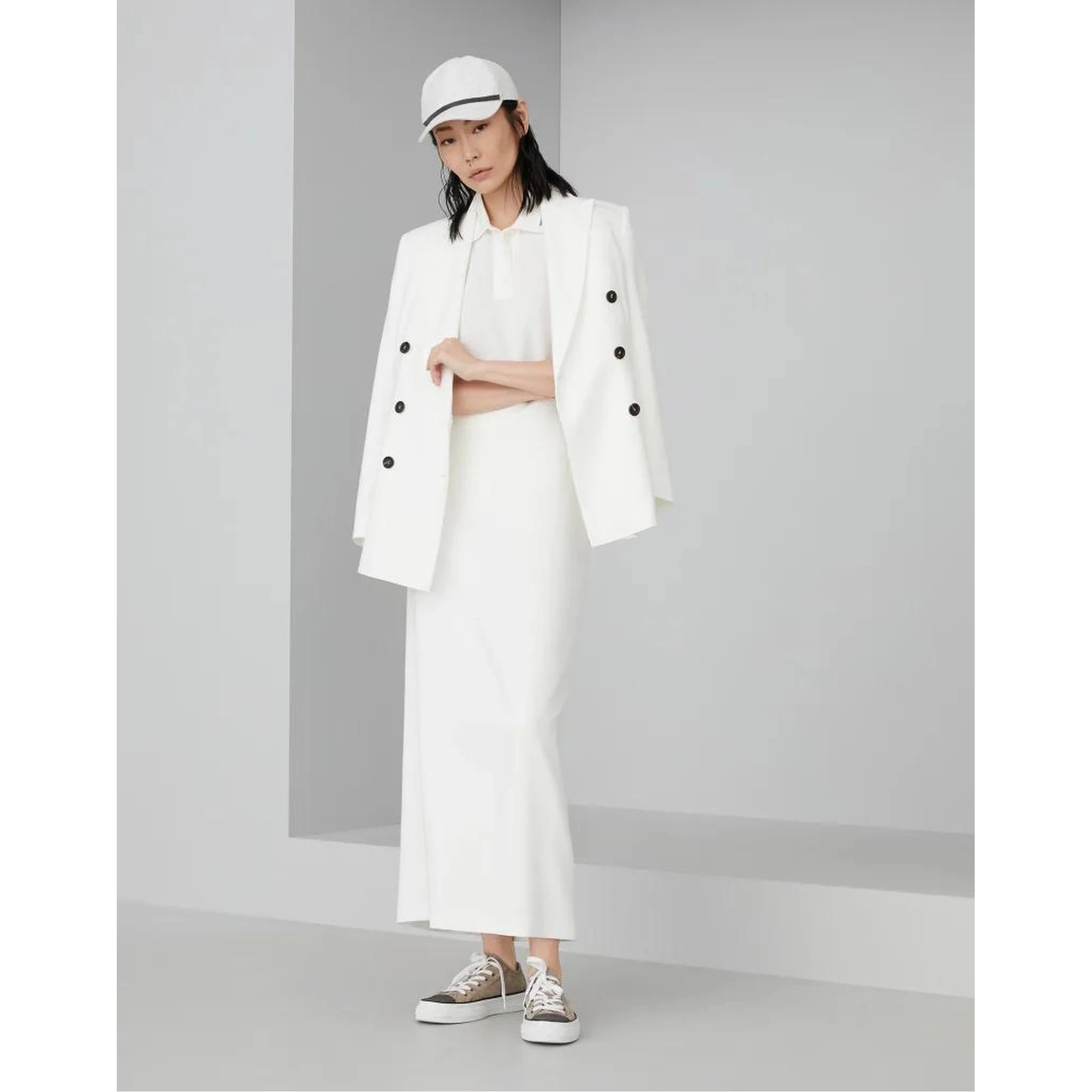 White Cotton Blazer