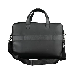 Black Polyurethane Men's Briefcase
