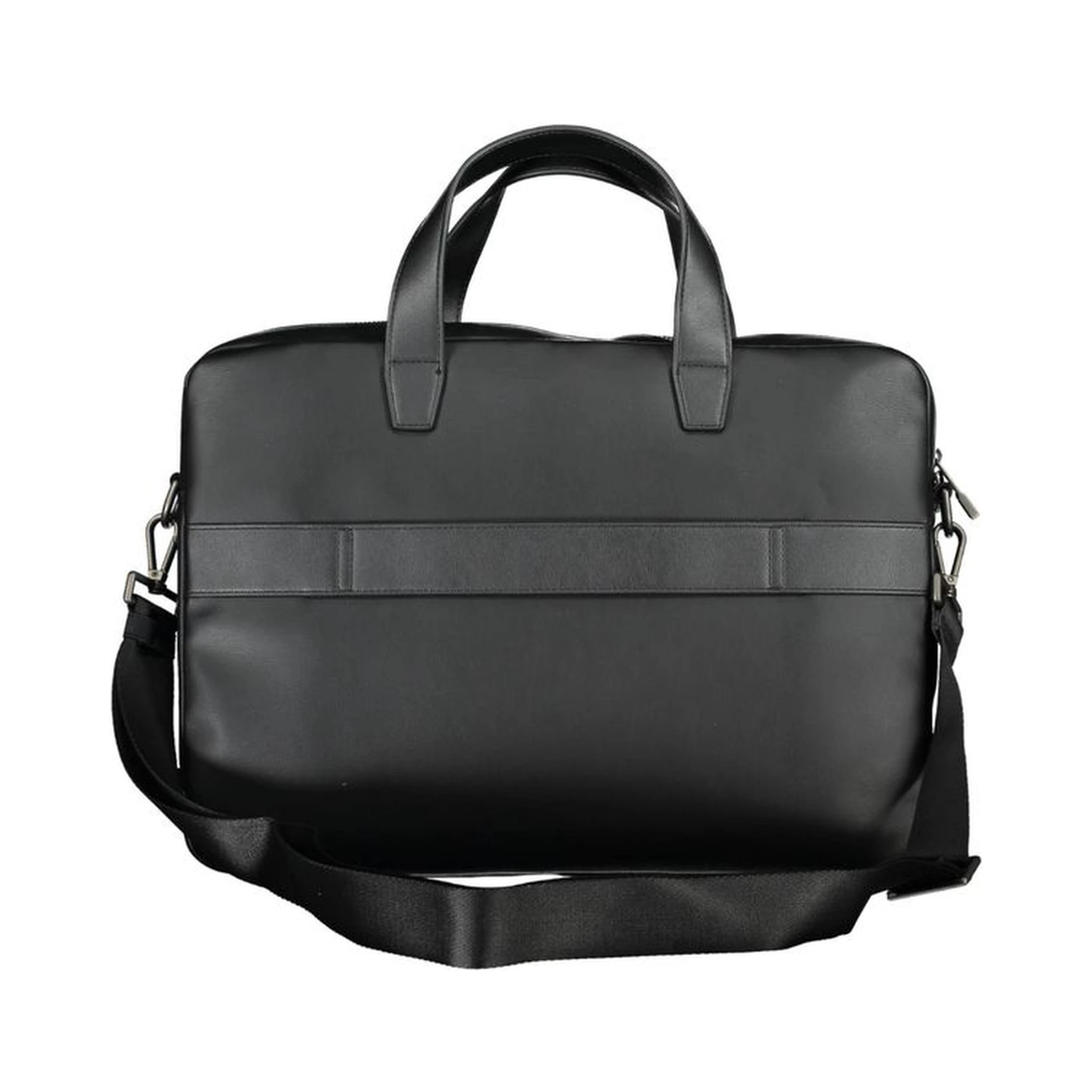 Black Polyurethane Men's Briefcase