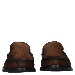 Brown Leather Slip-On Loafers