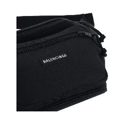 Black Polyester Clutch Bag