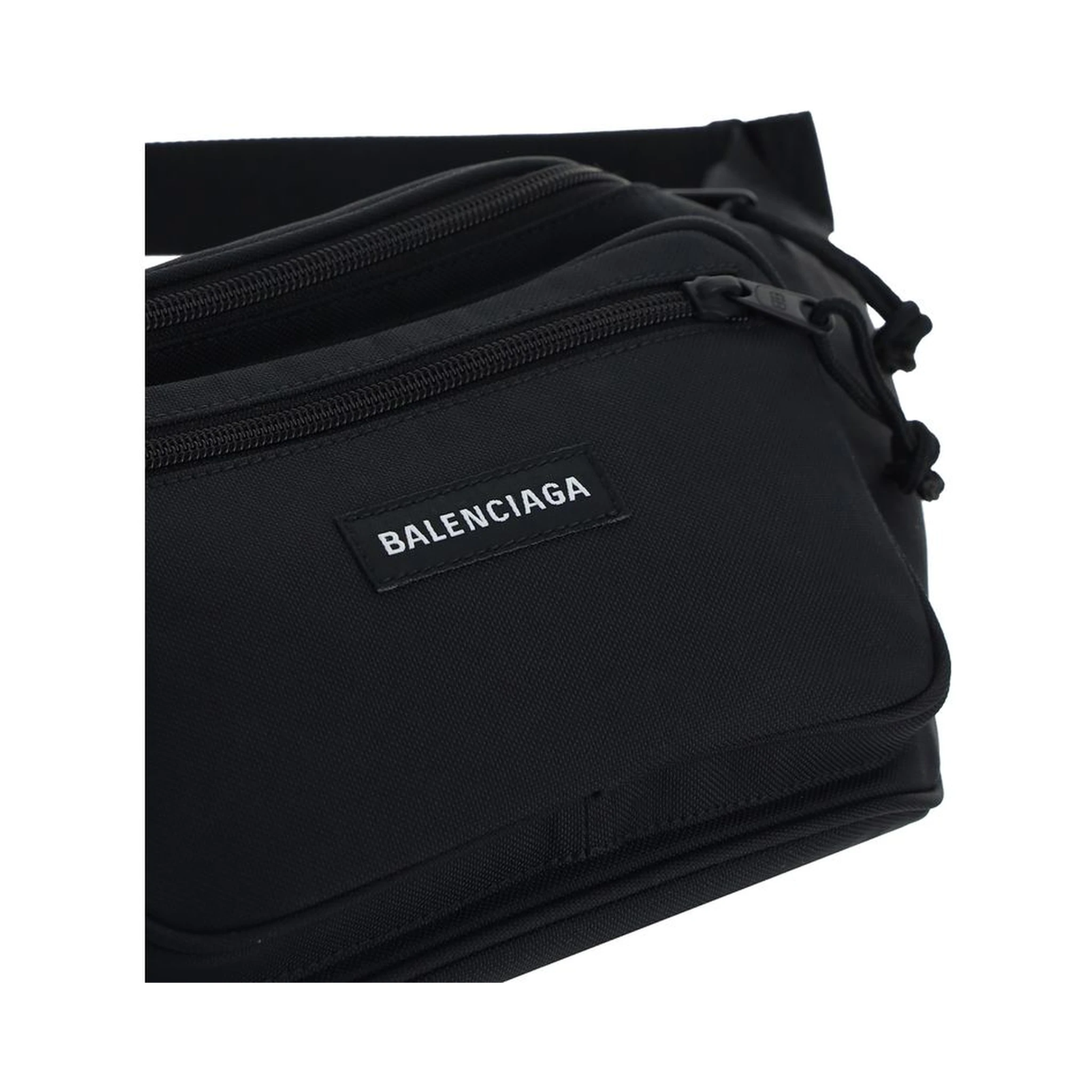 Black Polyester Clutch Bag