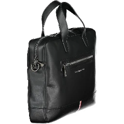 Black Polyurethane Men's Briefcase
