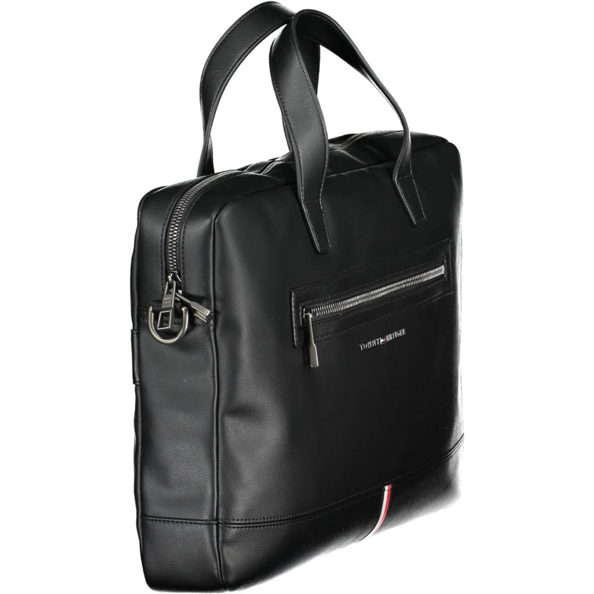Black Polyurethane Men's Briefcase