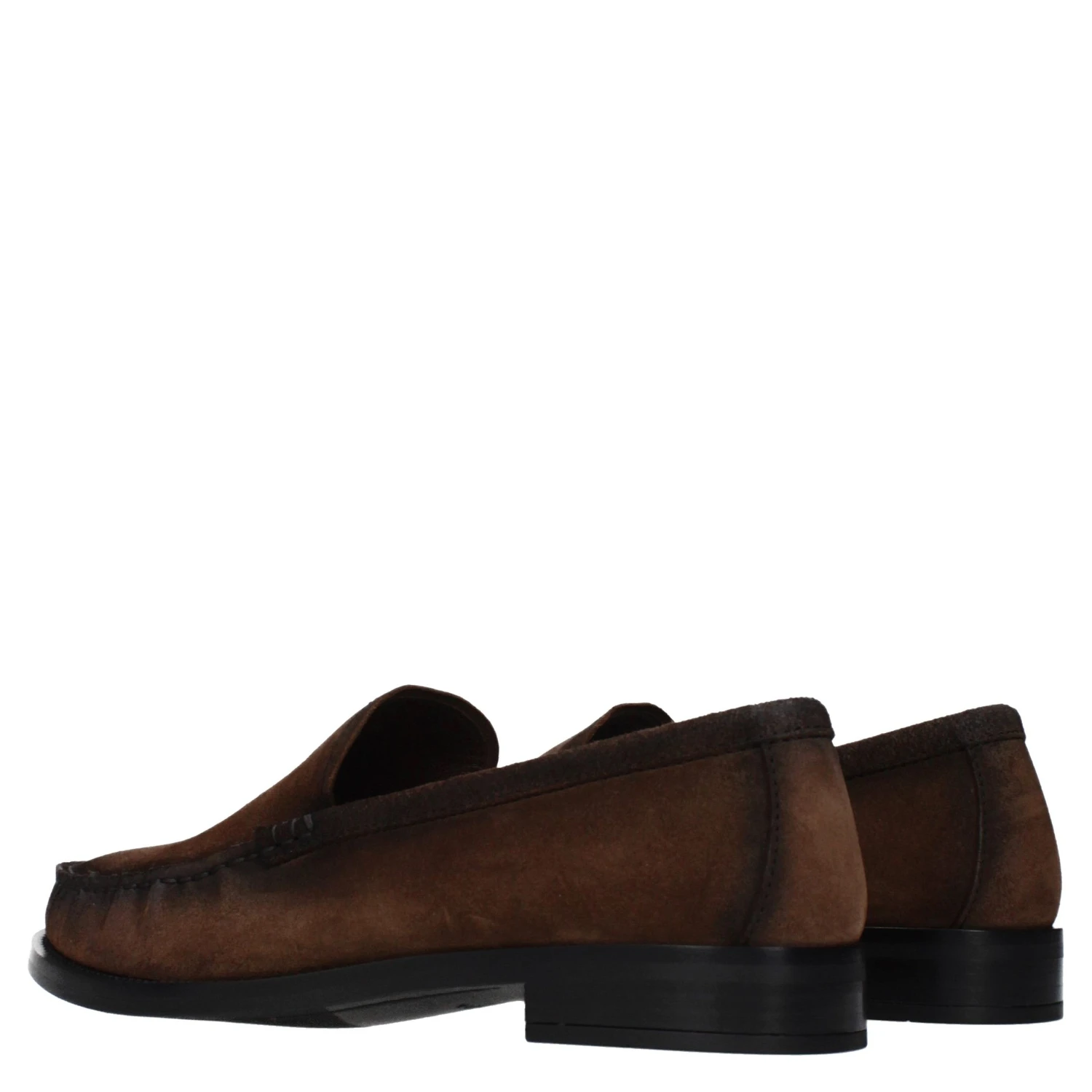 Brown Leather Slip-On Loafers