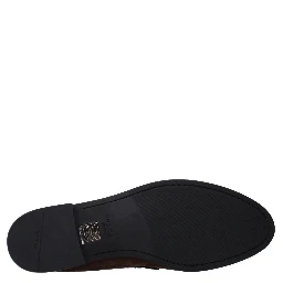 Brown Leather Slip-On Loafers