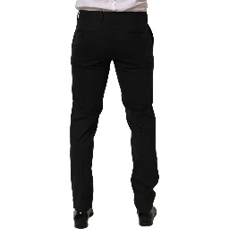 Black Wool Skinny Leg Dress Men Trouser Pants