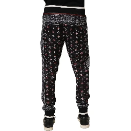 Black Bandana Crown Jogger Men Trouser Pants