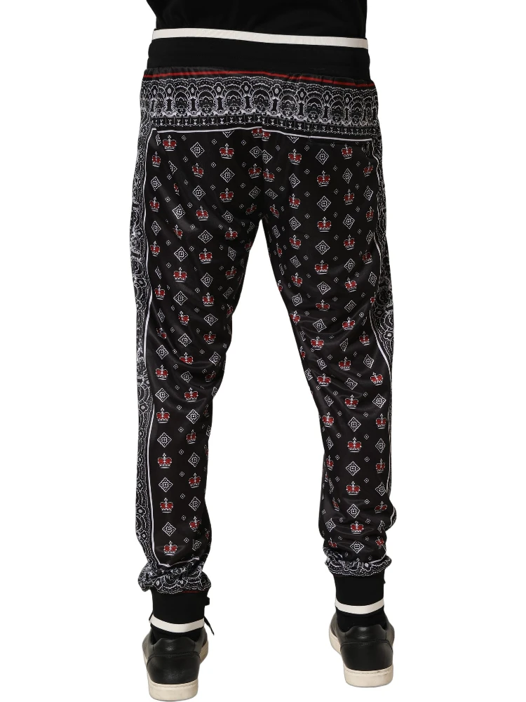 Black Bandana Crown Jogger Men Trouser Pants