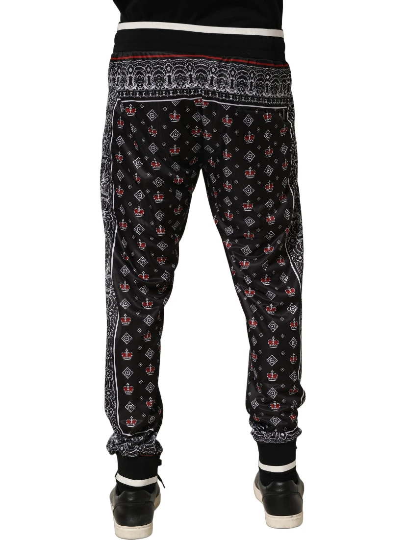 Black Bandana Crown Jogger Men Trouser Pants