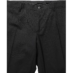 Black Wool Skinny Leg Dress Men Trouser Pants
