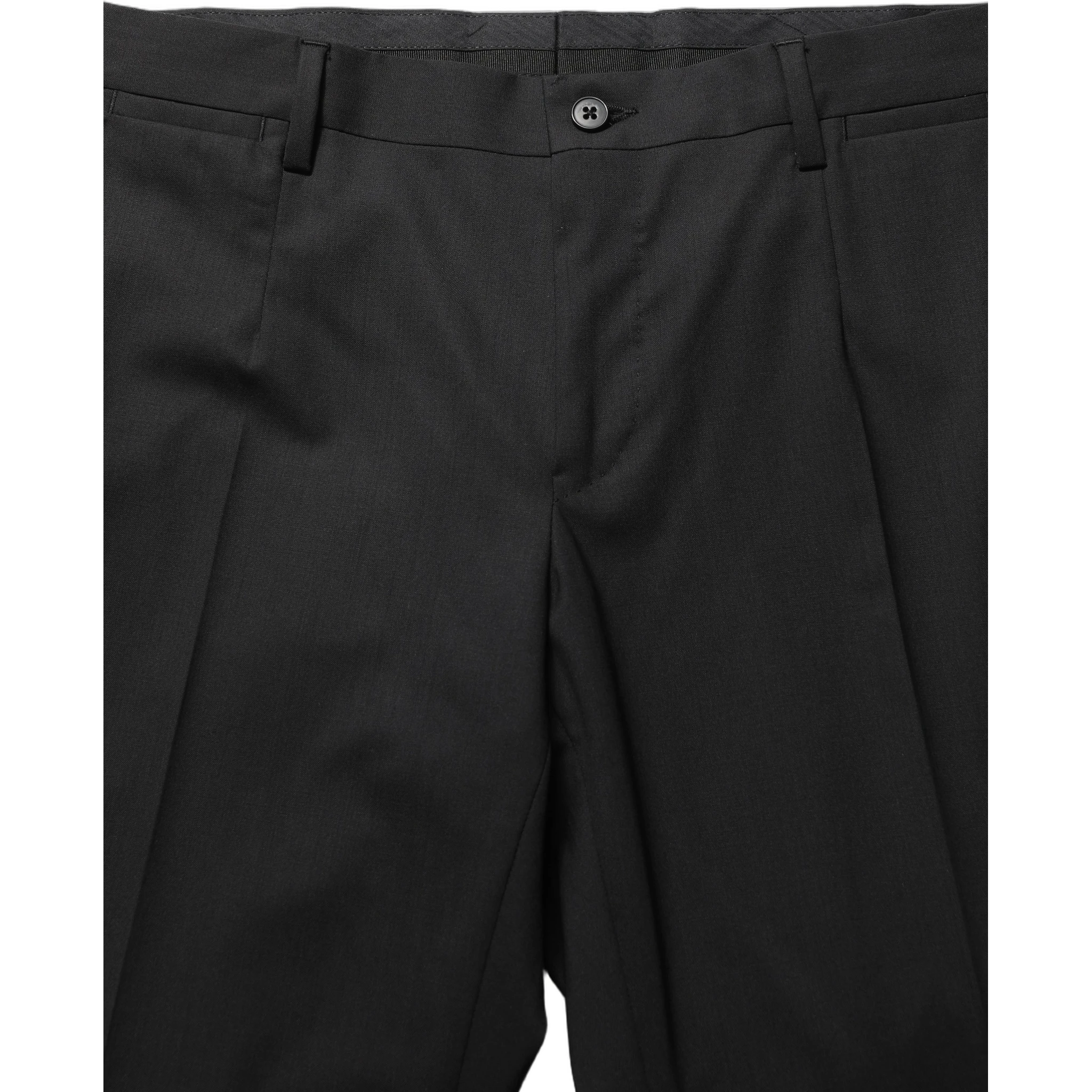 Black Wool Skinny Leg Dress Men Trouser Pants