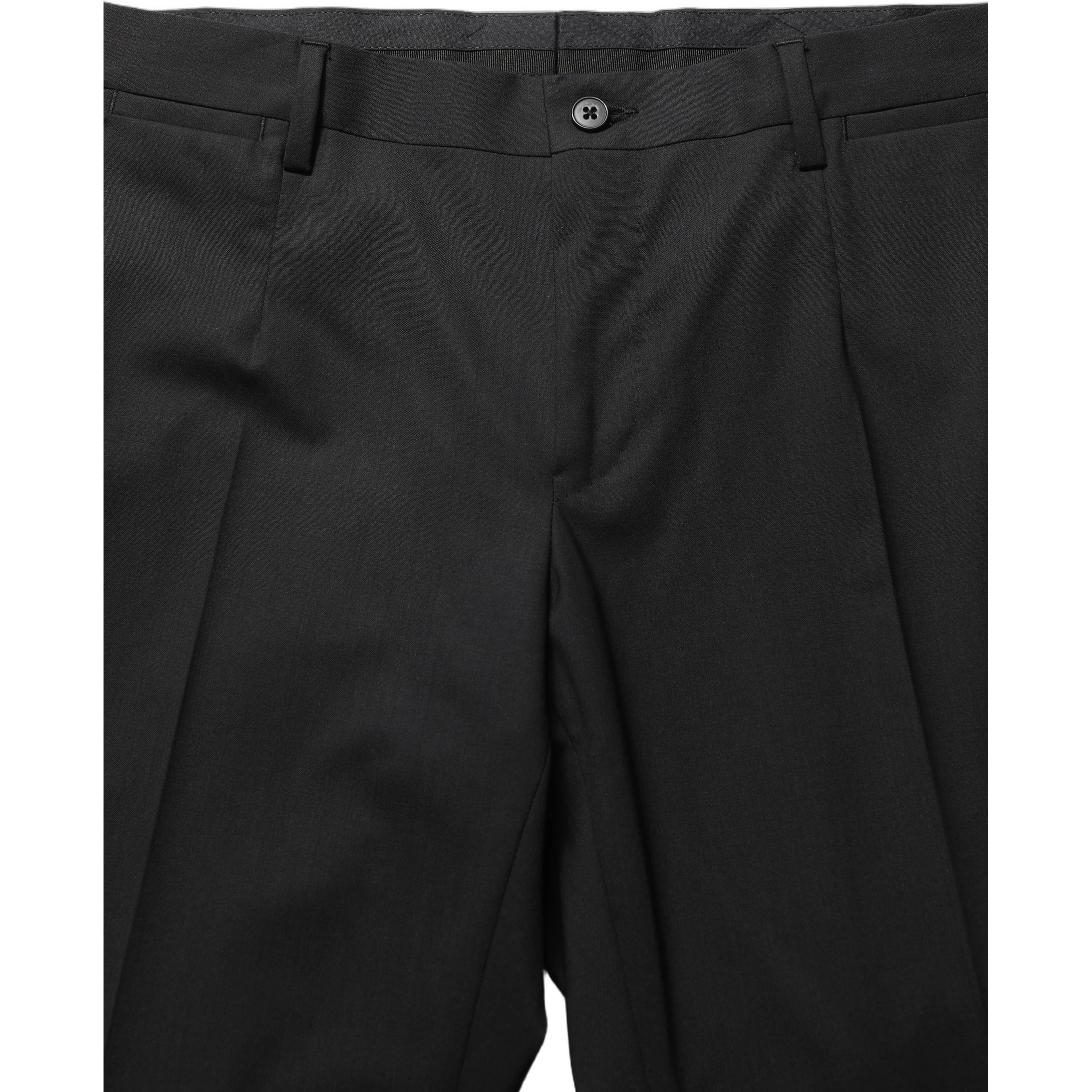 Black Wool Skinny Leg Dress Men Trouser Pants