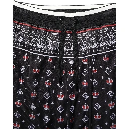 Black Bandana Crown Jogger Men Trouser Pants