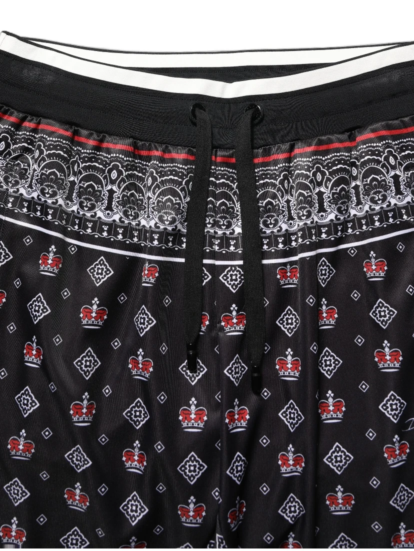 Black Bandana Crown Jogger Men Trouser Pants
