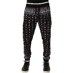 Black Bandana Crown Jogger Men Trouser Pants