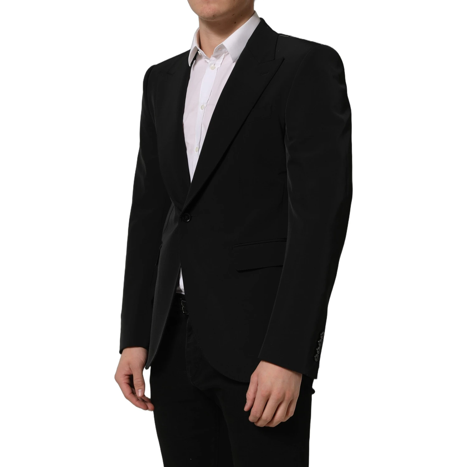 Black Single Breasted One Button Coat Blazer