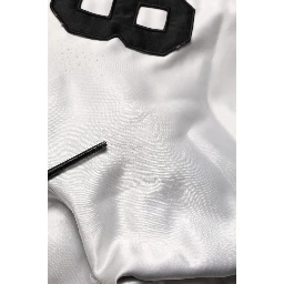 White DG Logo Polyester JerseyBomber Jacket