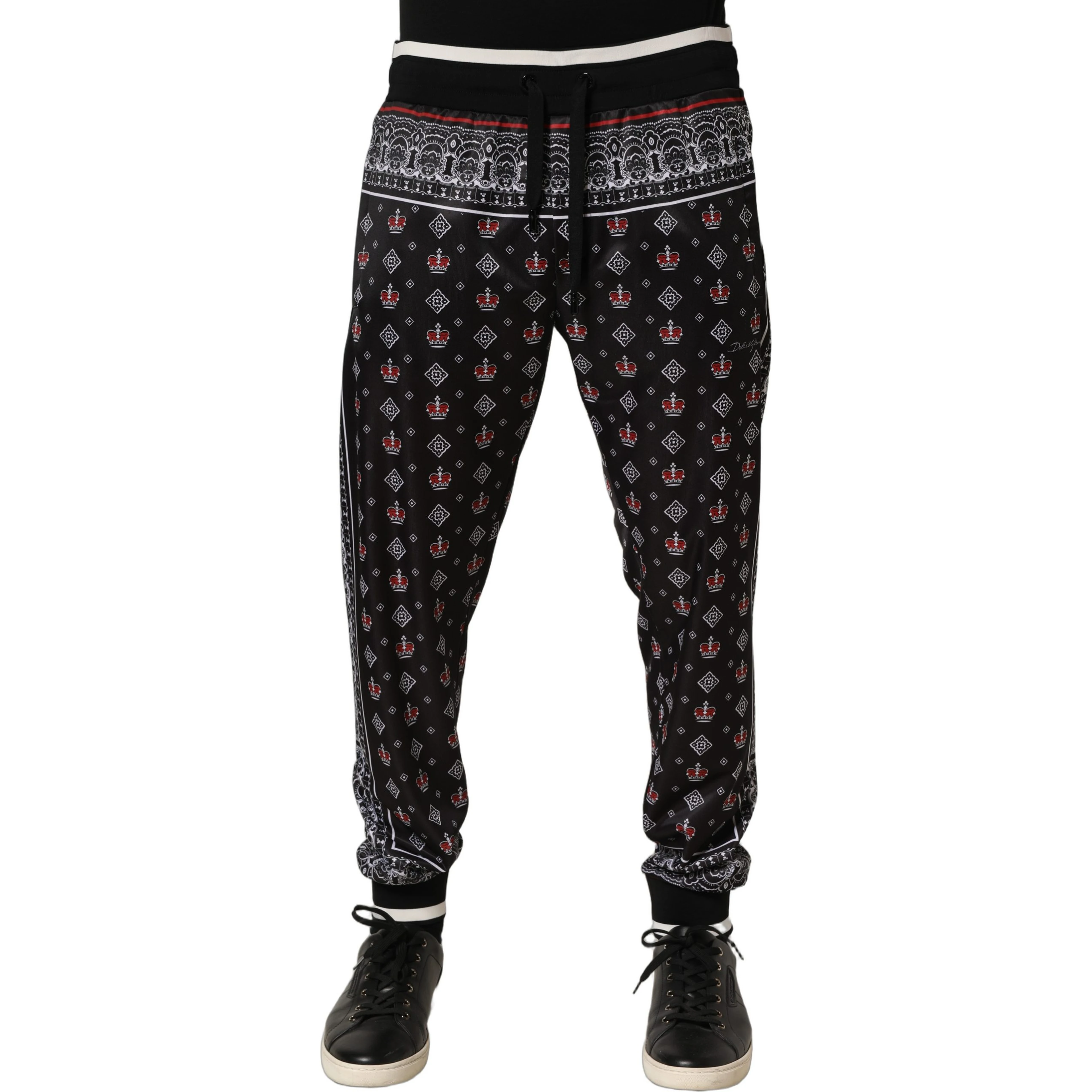Black Bandana Crown Jogger Men Trouser Pants