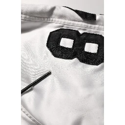 White DG Logo Polyester JerseyBomber Jacket