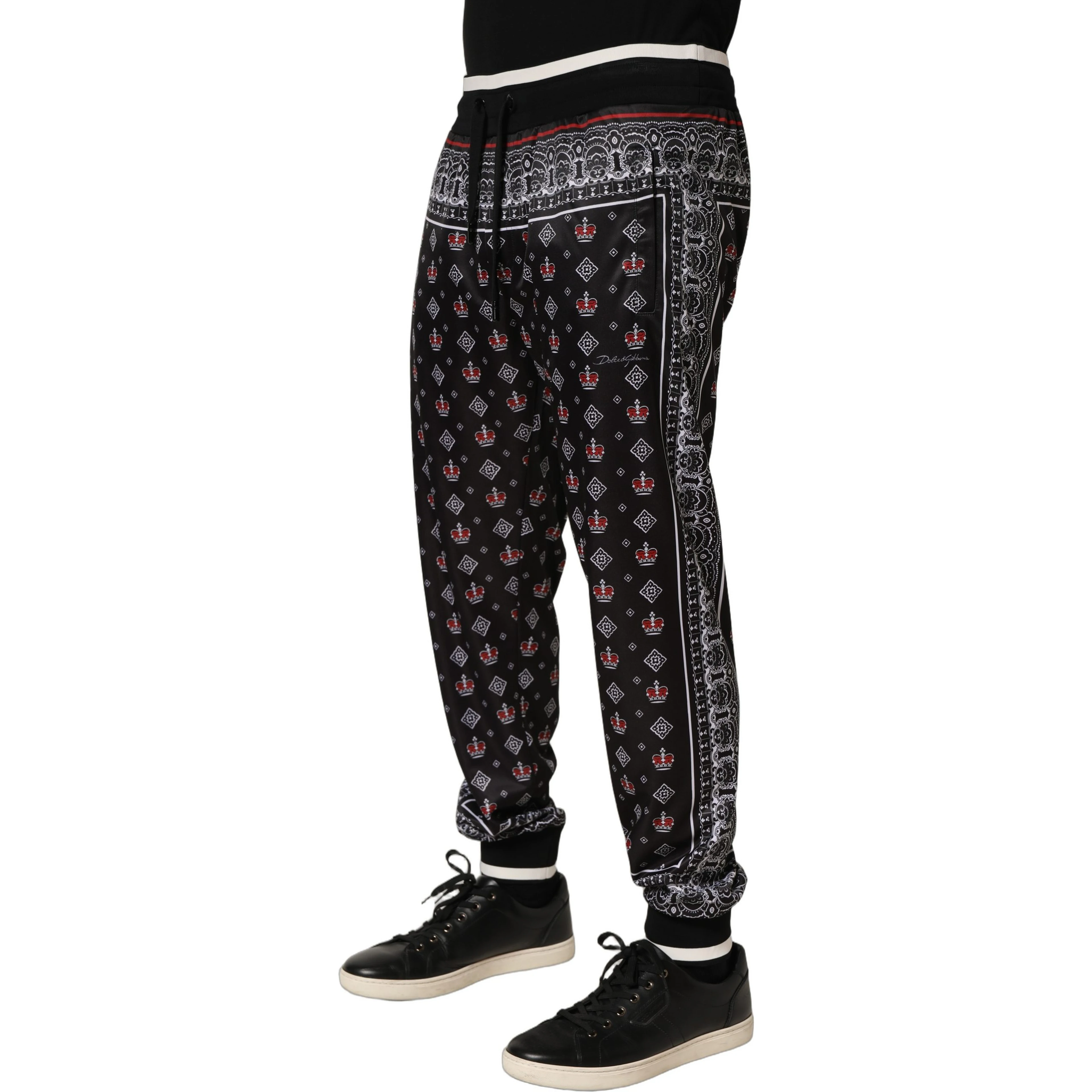Black Bandana Crown Jogger Men Trouser Pants