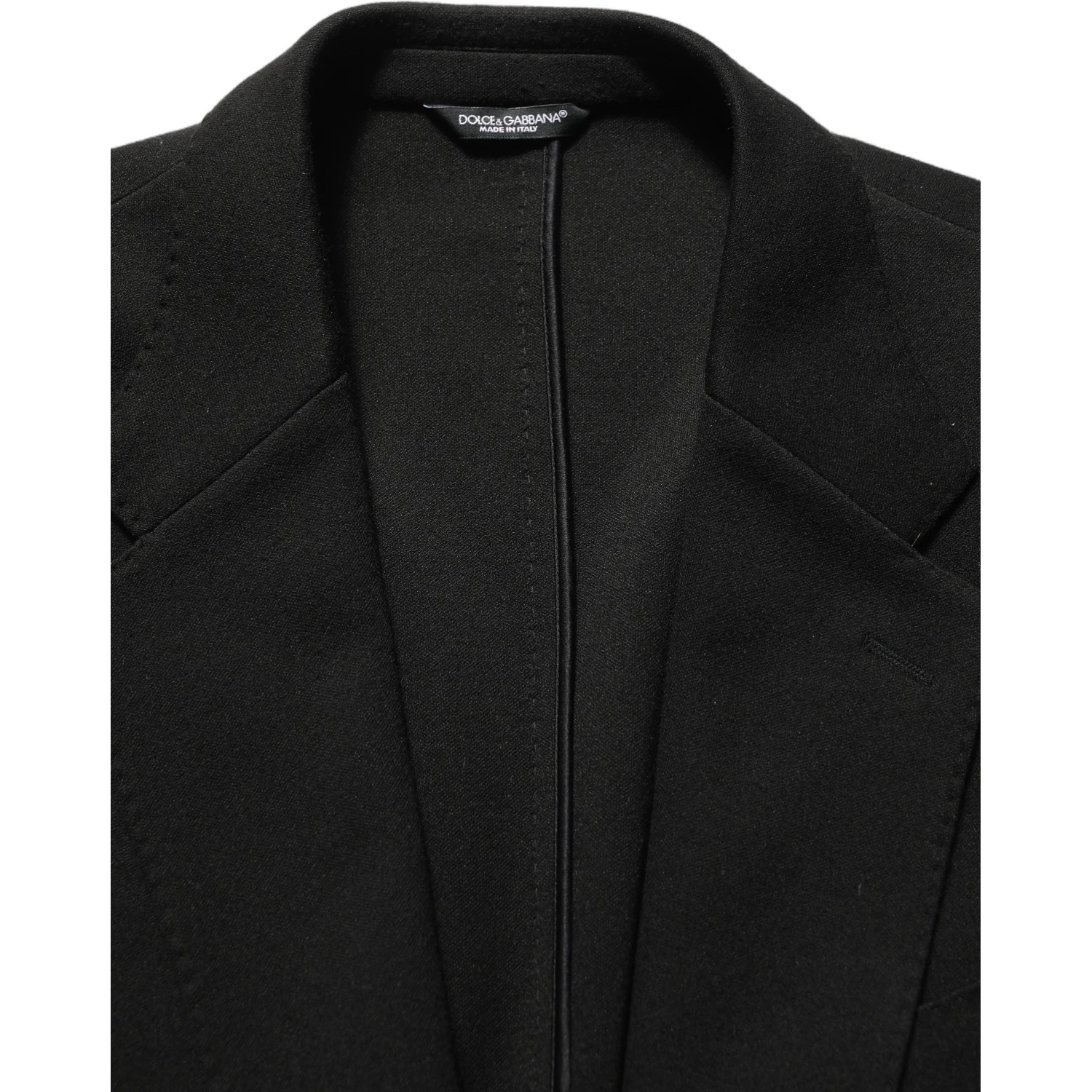 Black Logo Crest SingleBreasted Coat Blazer