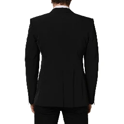 Black Single Breasted One Button Coat Blazer