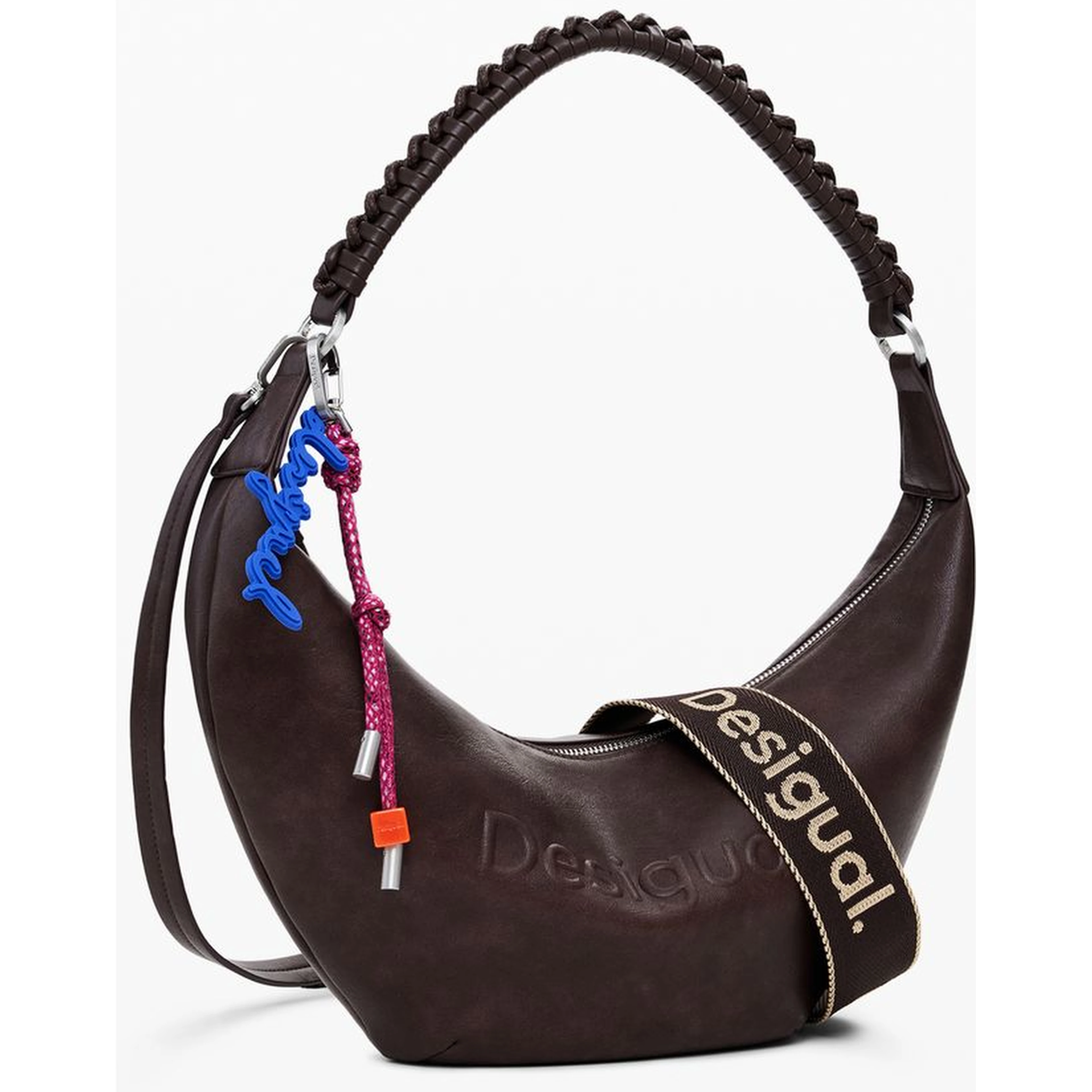 Brown Polyethylene Women Handbag