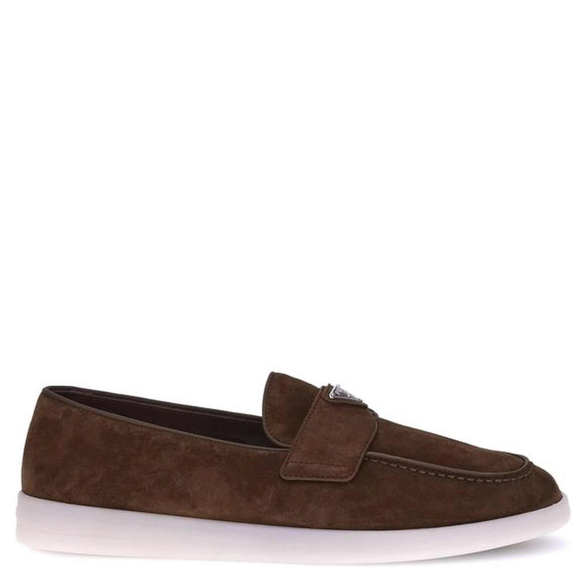 Brown Rubber Slip-On Loafers