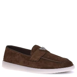 Brown Rubber Slip-On Loafers