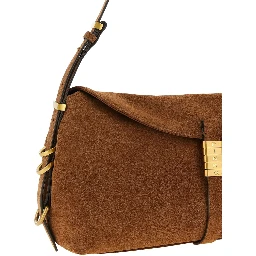 PINKO SADDLE CLASS. SUED purse