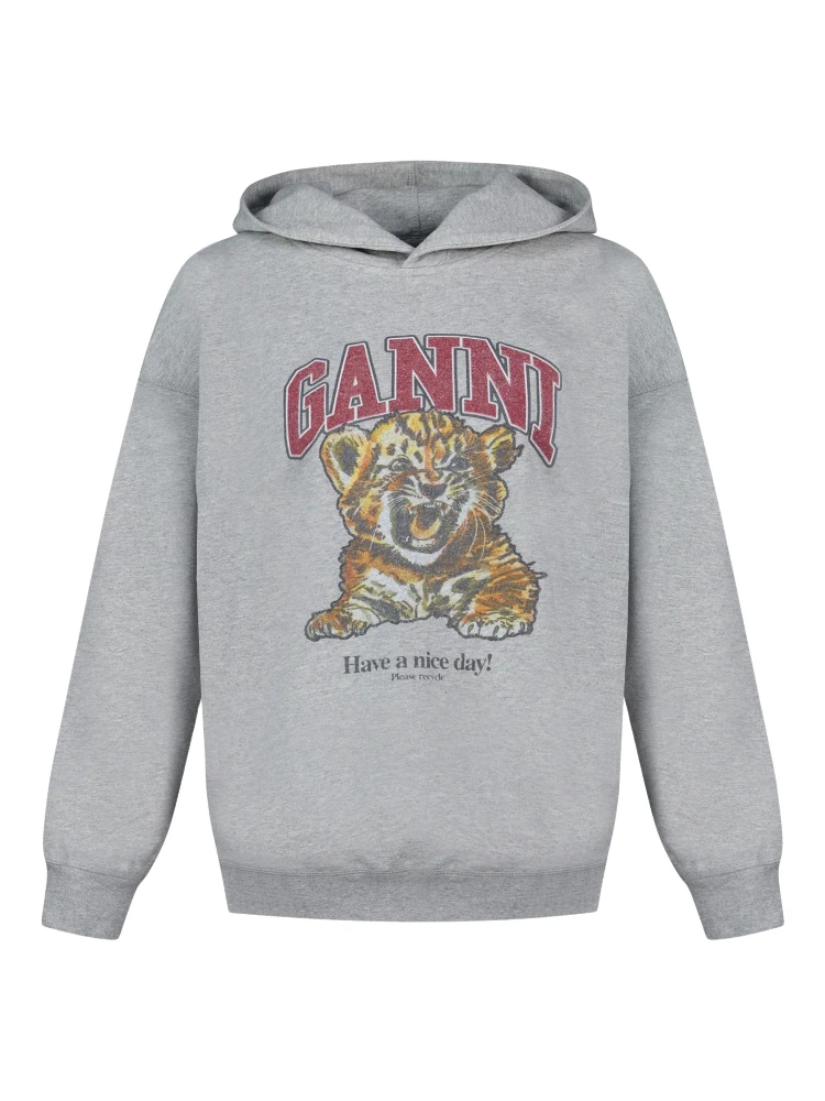 ISOLI HOODIE BEADED BABY TIGER PRINT