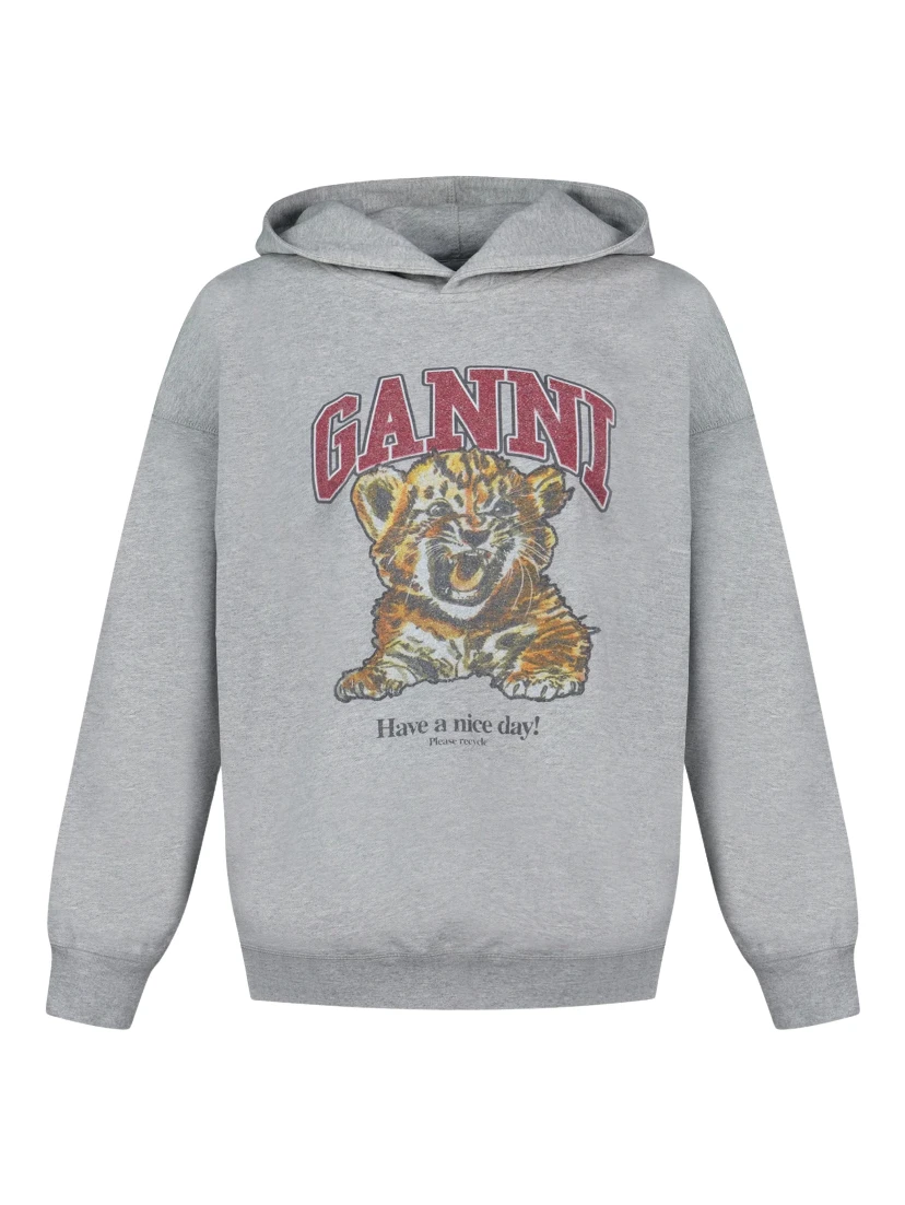 ISOLI HOODIE BEADED BABY TIGER PRINT