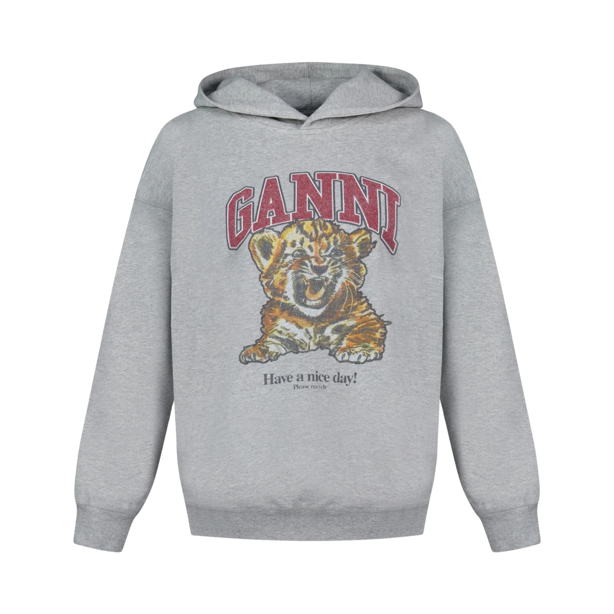 ISOLI HOODIE BEADED BABY TIGER PRINT
