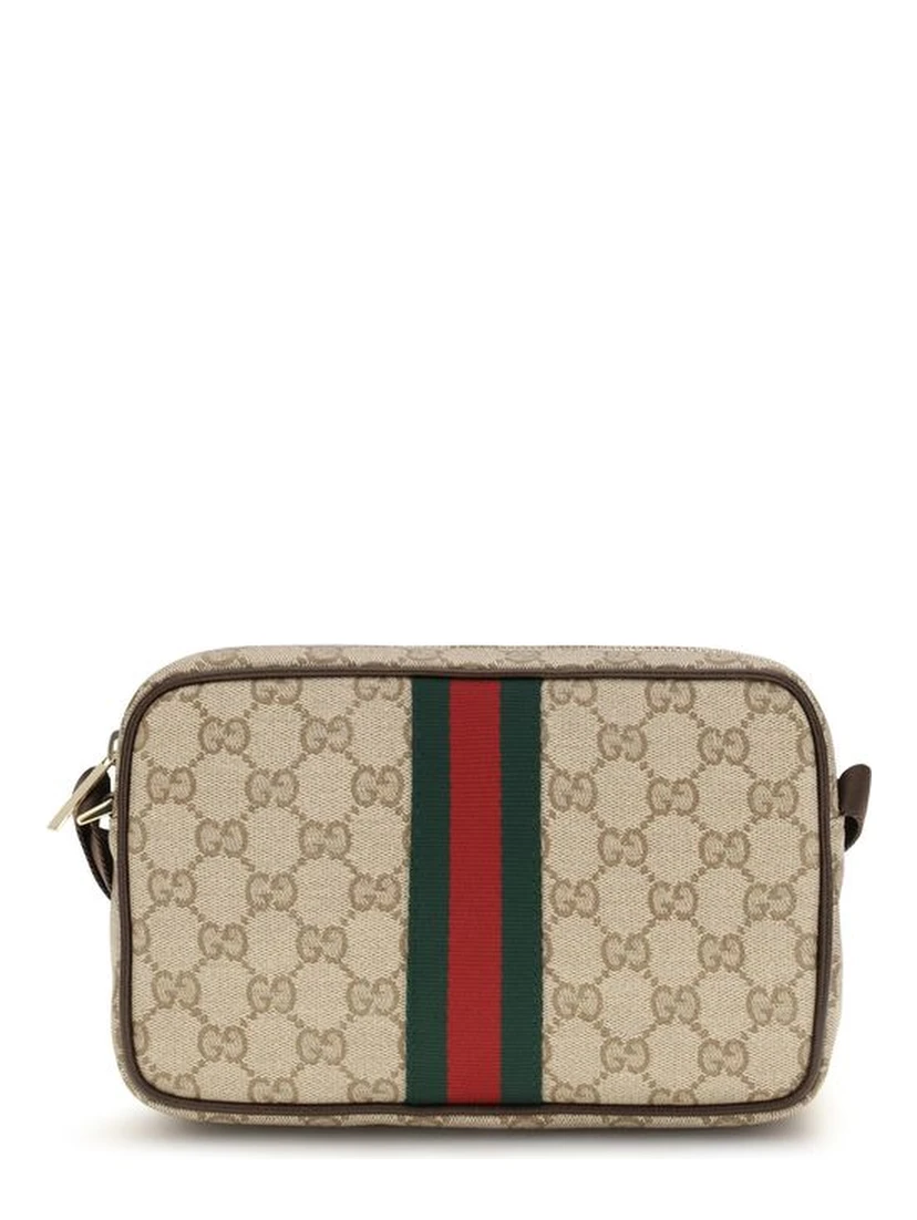 Beige Fabric Shoulder Bag