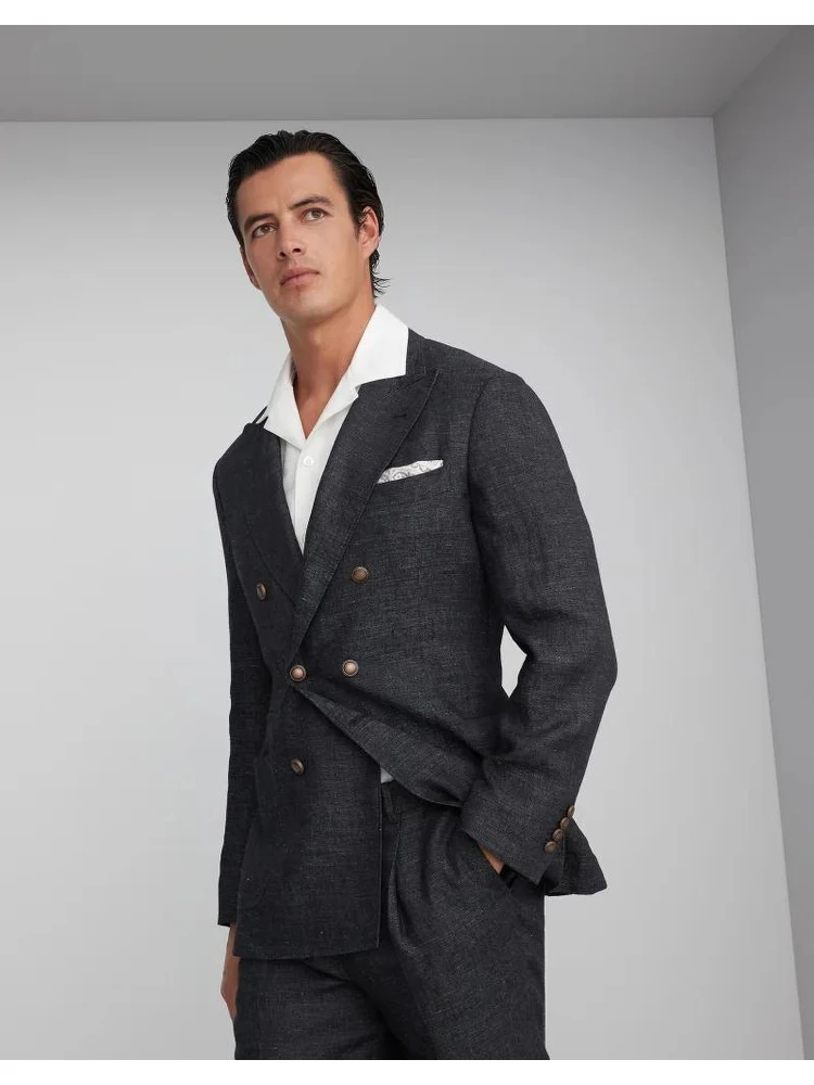 Black Linen Blazer