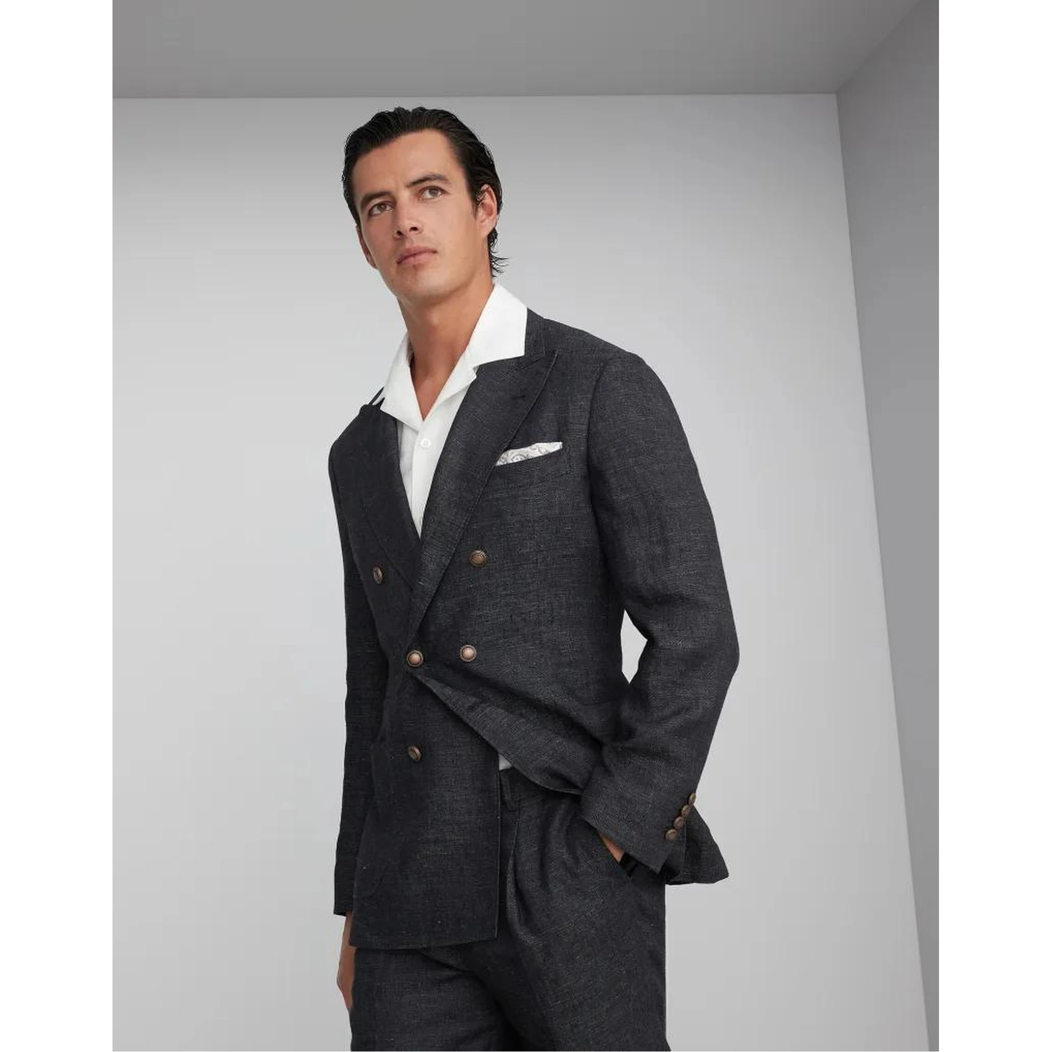 Black Linen Blazer
