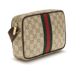 Beige Fabric Shoulder Bag