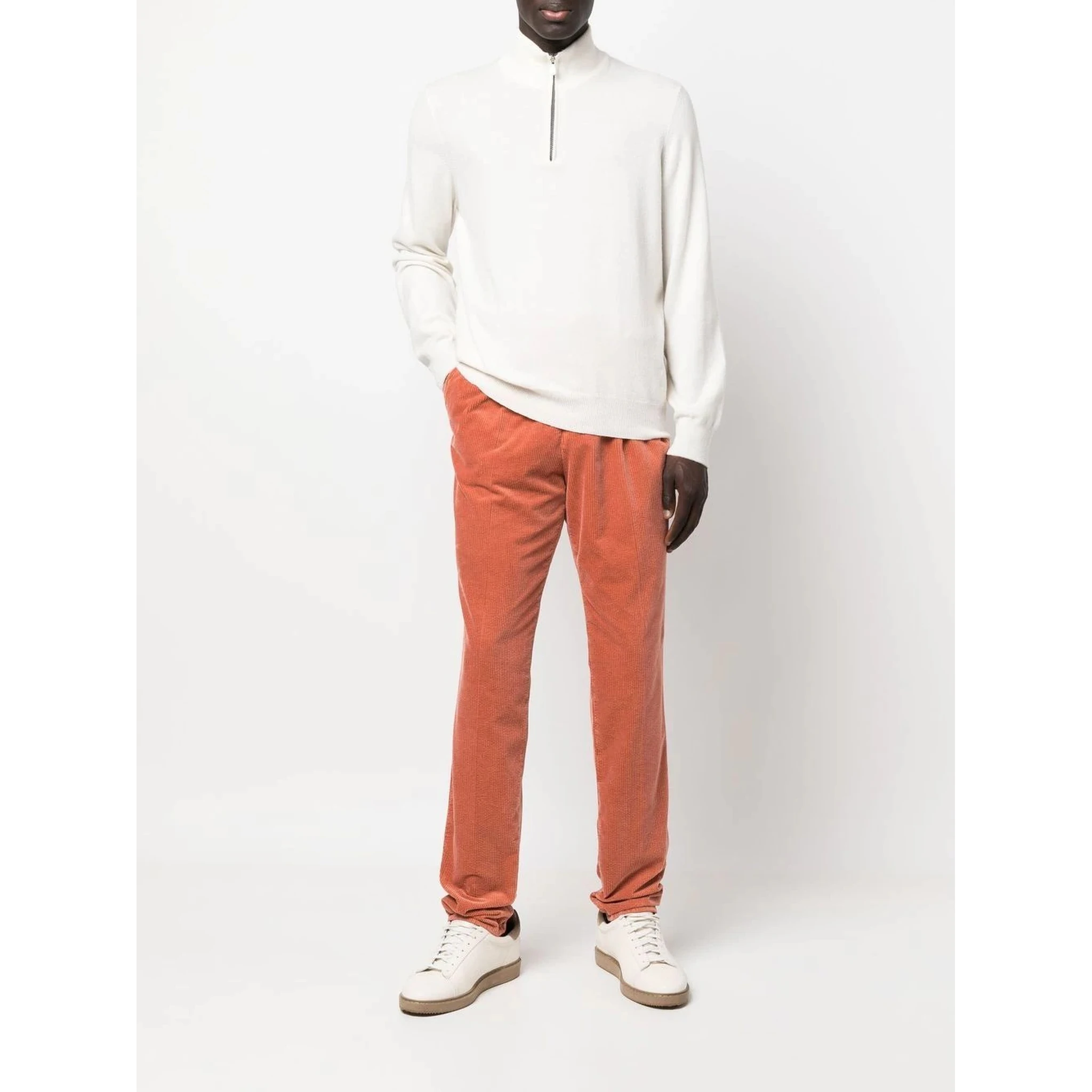 Orange Cotton Pants
