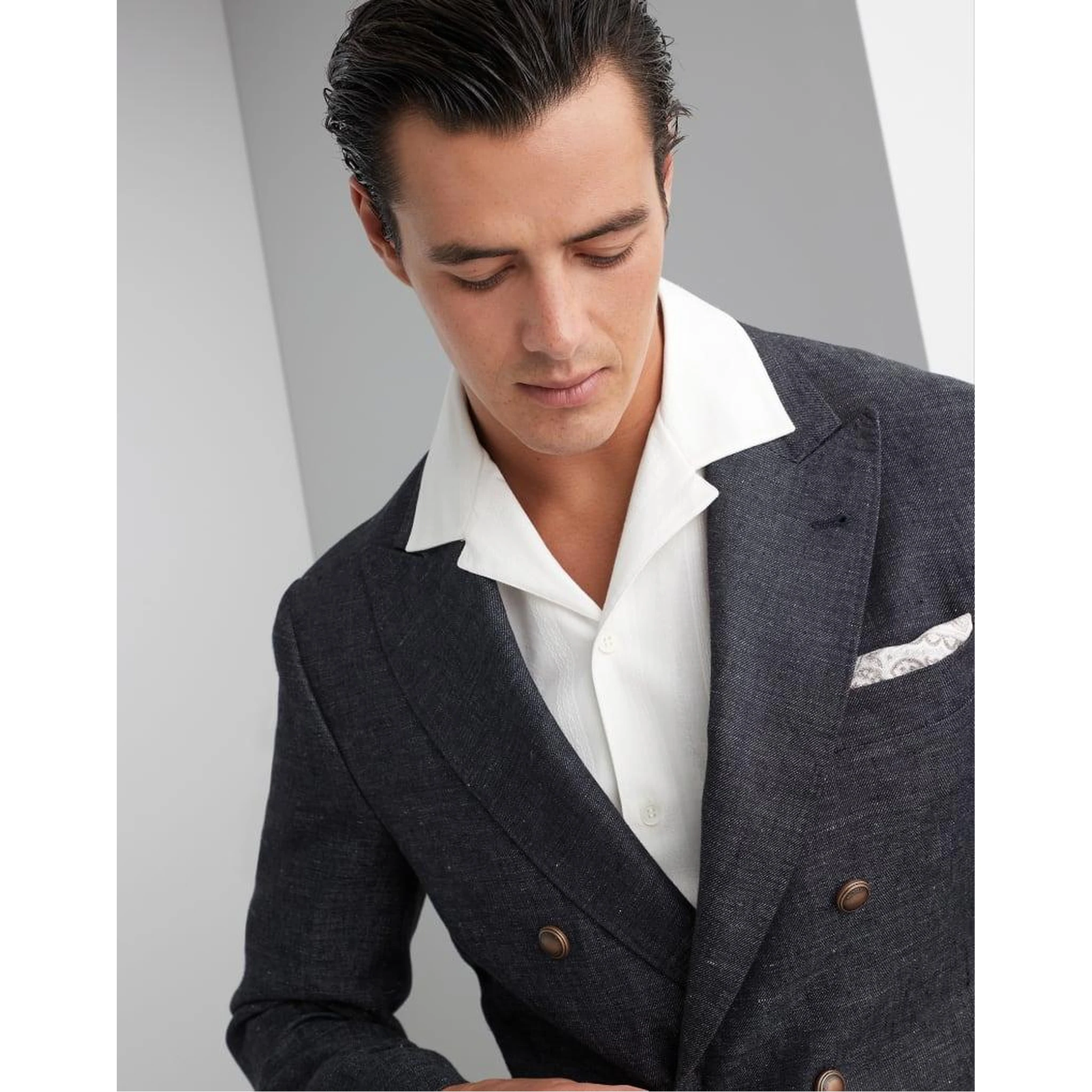 Black Linen Blazer
