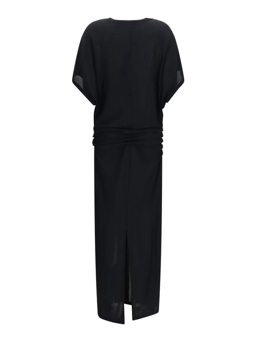 Black Viscose Casual Dress