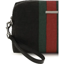 Black Fabric Shoulder Bag
