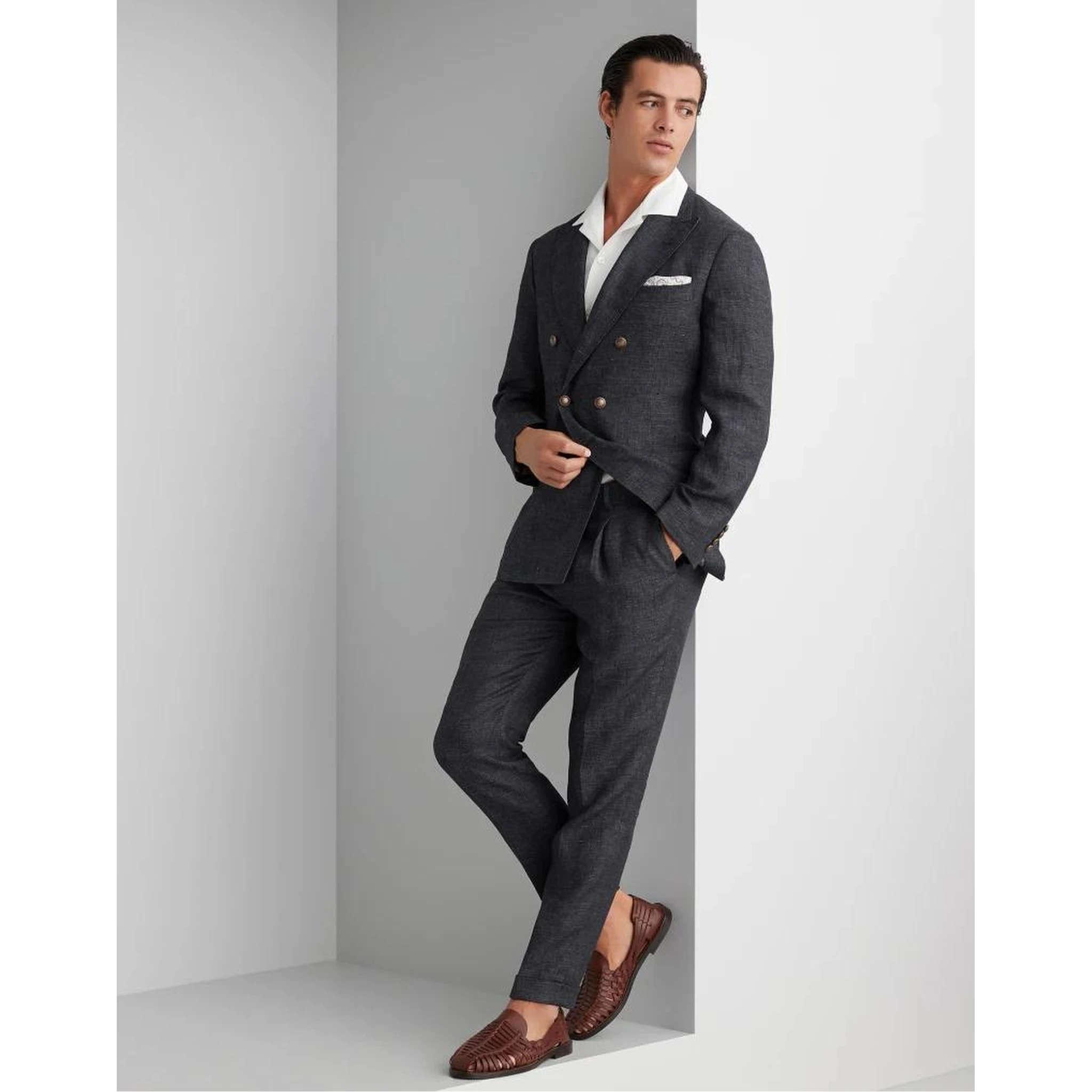 Black Linen Blazer
