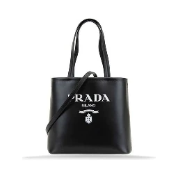 Black Calfskin Tote Bag